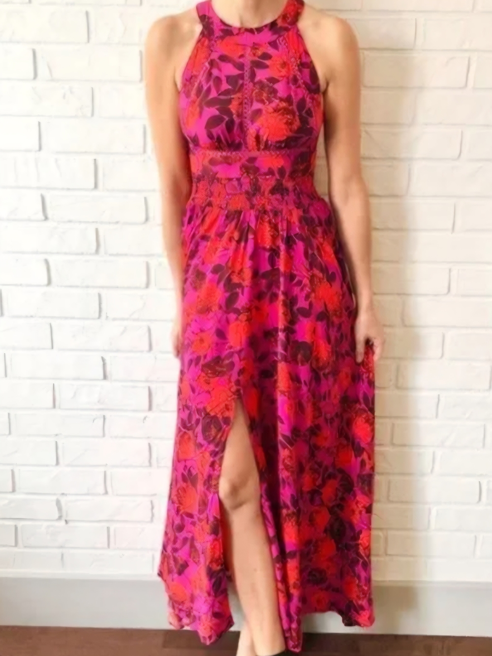 Abel The Label Floral Maxi Dress - Smocked Waist Sz S - Picture 2 of 16